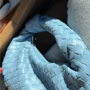 Blue woven bag